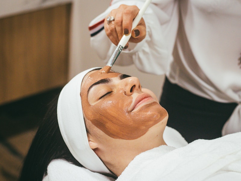 Serene spa environment with professional skincare treatment
